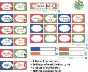 Tableau de classe avec pochettes de rangement et cartes pour la gestion de la classe, aide pédagogique pour enseignants, tableau d'affichage pour salle de classe et école - Product Image 4