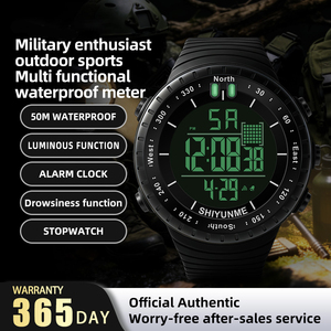 Montres <span class=keywords><strong>pour</strong></span> hommes <span class=keywords><strong>de</strong></span> haute qualité en gros, grandes montres numériques, résistantes à l'eau 50 bars, avec affichage LED <span class=keywords><strong>de</strong></span> la date, alarmes et chronographes - Product Image 3