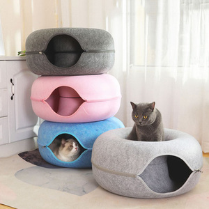Túnel Redondo de Fieltro <span class=keywords><strong>para</strong></span> <span class=keywords><strong>Gatos</strong></span> de 50 * 50 * 20 cm, Juego de Túneles Interactivos <span class=keywords><strong>para</strong></span> <span class=keywords><strong>Gatos</strong></span>, Tubo de Juego <span class=keywords><strong>para</strong></span> <span class=keywords><strong>Gatos</strong></span> de Interior - Product Image 6