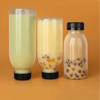 Bouteille en plastique PET de thé au lait de haute qualité de qualité alimentaire 400ml 500ml 600ml Bouteille de jus jetable