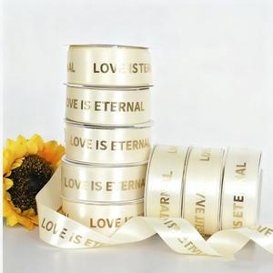 Usine Stocké 100% Polyester Logo Personnalisé Couleur <span class=keywords><strong>Rose</strong></span> Personnalisé Simple/Double Face 1 Pouce <span class=keywords><strong>25</strong></span> mm <span class=keywords><strong>Ruban</strong></span> de Satin - Product Image 1