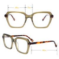 Lunettes optiques en acétate gris clair de haute qualité pour femmes, lunettes de créateur de luxe, lunettes de vue artisanales de qualité supérieure pour femmes