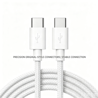 Câble USB-C vers USB-C 240W, Cordon de Charge Rapide Tressé Type C pour MacBook, iPhone 15, Samsung Galaxy, iPad, Ordinateurs Portables