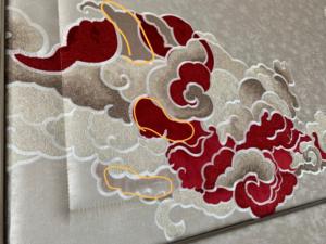 定制室内家居装饰经典风格刺绣皮革织物室内装潢防火防潮墙板壁纸 - Product Image 2