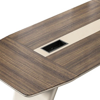 Chaise de conférence - Bord biseauté - Plaque en bois de haute qualité - Boîte de charge multifonctionnelle - Design moderne - Écologique