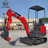 Mini-excavatrice FULCORE antichoc à commande pilote, corps compact, personnalisation complète de la machine, configuration optionnelle