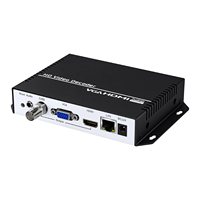 Receptor de Transmisión de Video Digicast H.265 4K de Aluminio IP a VGA CVBS, Decodificador Multiprotocolo SRT/RTMP/UDP/HLS