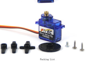 Mini Servo Motor Micro Classic Tower Pro de 2.2kg, 3.3V-6V, 9g, 180° para Helicóptero RC 450, Coche, Barco, Avión de Ala Fija, Dron <span class=keywords><strong>FS90MG</strong></span> - Product Image 2