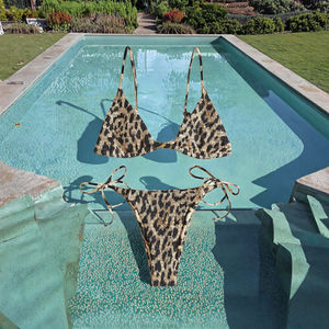 ชุดบิกินี่เกาะอกผู้หญิงสุดฮิต คุณภาพสูง ชุดว่ายน้ำชายหาดสำหรับฤดูร้อน แห้งเร็ว ระบายอากาศได้ดี ดีไซน์ทันสมัย แบบ 2 ชิ้น ลายเรียบ - Product Image 3