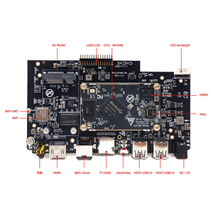 Rockchip RK3568 Embedded Development <strong>Board</strong> Quad Core Cortex-A55 2.0GHz Mali-G52 GPU Android Linux SBC - Product Image 4