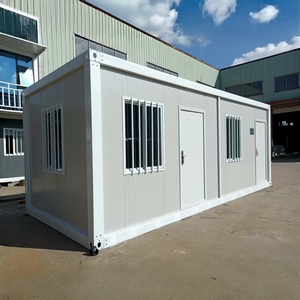 20 피트 이동식 모듈식 스틸 컨테이너 룸 지중해 스타일 야외 모바일 홈 오피스 레지던스 샌드위치 패널 재료 - Product Image 1