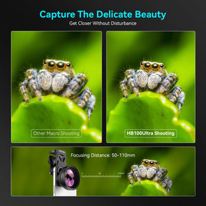 Objectif ultra <span class=keywords><strong>macro</strong></span> 50-110 mm amélioré 2025 pour iPhone et Android, objectif d'appareil photo de téléphone avec clip pour ongles, cils, tatouage - Product Image 3