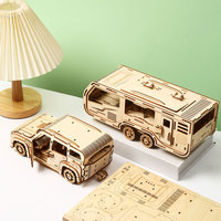 Kit de puzzle 3D en bois à assembler soi-même, thème Usine de Père Noël, pour la construction d'un village de Noël, décoration de table et ornement, disponible en gros