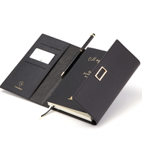 Carnet personnalisé en cuir PU A5/A4 avec couverture rigide, fournitures de bureau, agendas avec stylo, coffret cadeau