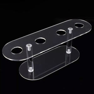 Bandeja de soporte de cono de helado acrílico de 4 agujeros personalizada de fábrica, soporte de exhibición de rollo de Sushi PMMA, estante organizador de superficie pulida - Product Image 6