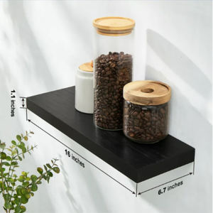 Sıcak satış yüzen duvar rafları 3 set ahşap duvara monte depolama raf duvar rafı - Product Image 4