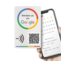 Individuell Bedruckte PVC-Geschäfts- und Social-Media-Karten mit RFID-Zahlungsfunktion, QR-Code, NFC-Chip, Wasserfest, Bewertungskarte