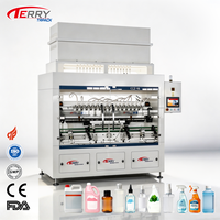 Machine de remplissage automatique linéaire à 16 têtes, anti-corrosion, à gravité, pour bouteilles en plastique et en verre