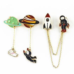 Accessoires de coiffure et de col personnalisés, badges en métal de dessin animé mignons, alliage de zinc dur, émail doux, épingles à revers et épingles à chapeau - Product Image 2