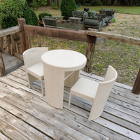 Platz sparen Outdoor PE Wicker wasserdicht Kaffee Sofa Stühle Gartenmöbel Patio Gartenmöbel Garten Sets Günstige Bistro Set