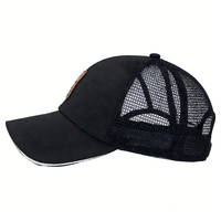 Casquettes de camionneur avec patch en cuir, maille, 6 panneaux, casquette de sport et d'extérieur, haute qualité, Gorras Barbas Hats, patchs pour casquettes de camionneur