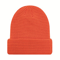 Gorro de punto tipo gofre con forro de satén, personalizable con logotipo, superventas, para exteriores, con efecto desgastado, gorro tipo calavera