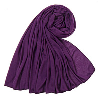 Voile en Jersey de Coton Mercerisé Foulard de Tête Vente en Gros Haute Qualité Uni Femmes Châles Islamiques Bandeau Hijabs Musulmans Foulard