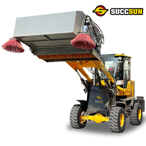 Mini-chargeuse <span class=keywords><strong>CE</strong></span> multifonctionnelle Balayeuse à lame de neige Petite chargeuse sur pneus avec fixation par godet Balayeuse fermée - Product Image 5