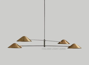 Lustre moderne en laiton de haute qualité, style mid-century, pour salle à manger, chambre et salon - Product Image 6