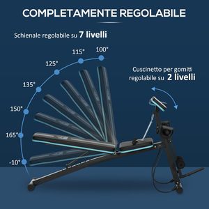 Banco de Gimnasio Plegable <span class=keywords><strong>HOMCOM</strong></span> con Marco de Acero Aleado y Plástico, 7 Niveles Ajustables, Banda de Resistencia, Banco Abdominal Multifuncional - Product Image 3