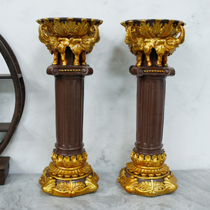 <span class=keywords><strong>Pilares</strong></span> de resina adornados con temática de elefante, estatuas de decoración ornamentada, figuritas de Interior para exhibición en el hogar, patrón de <span class=keywords><strong>Anime</strong></span>, temas de animales pintados - Product Image 4