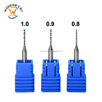Set Mata Bor PCB Tungsten Carbide Mini Presisi Tinggi Warrior's Bit OEM/ODM CNC Milling 2 Flutes