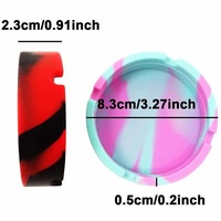 Vente en gros logo personnalisé incassable résistant à la chaleur triangle carré rond grand moule en silicone cendrier pour cigarette fumée cigare
