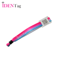 Bracelet en tissu RFID en polyester souple étanche IP68 13,56 MHz N-TAG215 NFC pour paiement sans argent liquide en spa et piscine