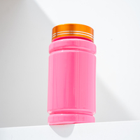 Bouteille en plastique PET vide de 175 cc à col large pour emballage de compléments alimentaires, personnalisable OEM