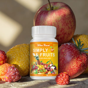 Compléments alimentaires pour adultes en capsules, marque privée, vitamines et minéraux, soutient les niveaux d'énergie, la santé immunitaire, aliments naturels, fruits, légumes - Product Image 1