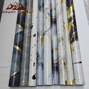 Papier peint 3D moderne à effet marbre Wayon-Papier de revêtement mural adhésif imperméable-Convient aux cuisines et aux salles de bain - Product Image 5