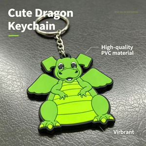 <b>Customized</b> Design Hot Selling Cartoon 2D Personalized Gift PVC Keychain <b>Key</b> Ring Charms - Product Image 2