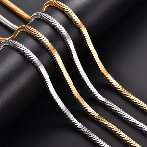 Collier chaîne délicat en acier inoxydable de 3,8 mm motif écailles de poisson pour femmes et hommes, couleur argent et or, ras-de-cou, accessoires de bijoux en métal - Product Image 1
