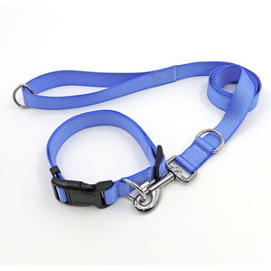 Adjustable Blue Nylon Dog <b>Collar</b> with Buckle Closure Simple Style All Seasons for Dogs - Product Image 5