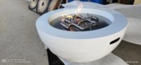 Table de foyer extérieur au gaz en acier pour patio |   Chauffe-jardin au propane |   Construction en acier durable