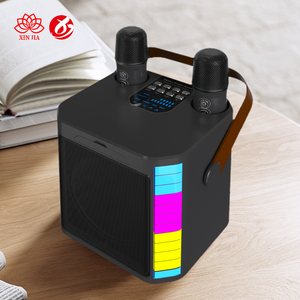 LED Lights Karaoke Machine <strong>Bluetooth</strong> <strong>Speaker</strong> <strong>with</strong> 2 Wireless Karaoke <strong>Microphones</strong> for Adults &amp; Kids - Product Image 1