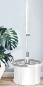 Ensemble de seaux de vadrouille magique rotatifs à 360 degrés avec poignée pivotante rétractable en acier - Product Image 2