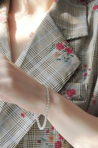 Xinfly 18k White <b>Solid</b> Gold Round 3.0ct Natural Diamond SI FG Iced Out Tennis <b>Bracelet</b> - Product Image 3