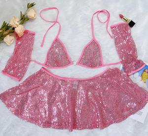 ملابس داخلية نسائية مثيرة عالية الجودة ملهى ليلي فستان تأثيري الفتيات بلينغ الترتر زي الملابس الداخلية - Product Image 6