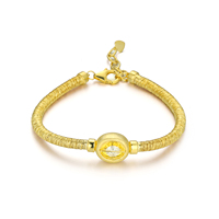 Pulseras de Plata de Ley 925 con Acabado Satinado y Circonitas, Chapadas en Oro Amarillo de 18K, Joyería de Lujo en Oferta, Pulseras Cristianas