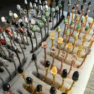 Muỗng trà trang trí hợp kim pha lê nhiều màu, đá pha lê, muỗng cà phê hợp kim, muỗng phù thủy dành cho người mua - Product Image 2