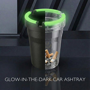 暗闇で光る車用灰皿 新素材プラスチック製 メーカー卸売 無煙車用灰皿 最新ポータブル喫煙アクセサリー - Product Image 6