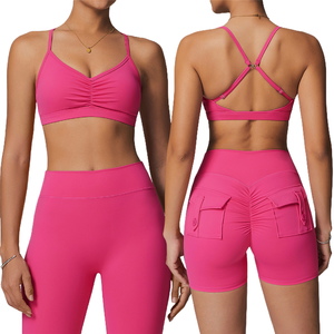 Soutien-gorge de sport pour femme à bretelles réglables, respirant, rembourré, pour l'entraînement et le <span class=keywords><strong>yoga</strong></span>, anti-humidité, vêtements de sport pour la gym - Product Image 1