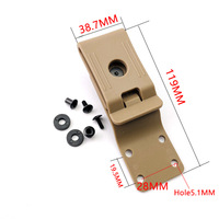 Clip de ceinture universel portable pour étui K - Matériel de montage pour étui de couteau DIY - Clip de ceinture en nylon durable pour tous les étuis Kydex